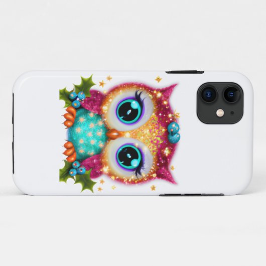 Kute en Schattige Kawaii Baby Owl Case-Mate iPhone Case (Achterkant (horizontaal))