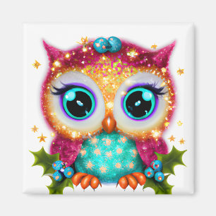 Kute en Schattige Kawaii Baby Owl Magneet