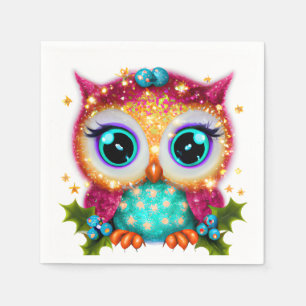 Kute en Schattige Kawaii Baby Owl Servet