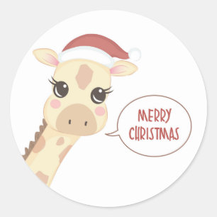 Kute en Schattige kerstkerst voor kerstmis Ronde Sticker