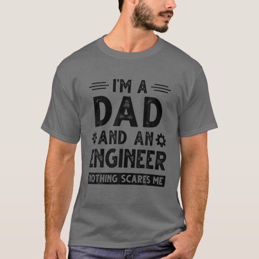 Kute Engineer Pap Mannen Vaderdag Mechanical Engi T-shirt (Voorkant)
