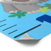 Kute extincted animals cartoon growth chart poster (Hoek)