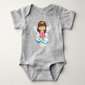 Kute Fairy, Magic Fairy, Brown Hair, paddenstoel Romper (Voorkant)