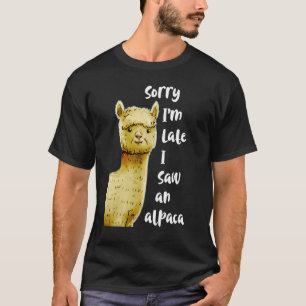 Kute Farm Animals Countryside Sorry dat ik laat za T-shirt