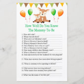 Kute fawn Hoe goed ken je het baby shower spel? (Voorkant)