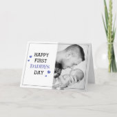 Kute First Papa Day | Foto Kaart (Voorkant)