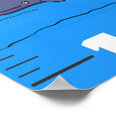 Kute fish zee creats cartoon growth chart poster (Hoek)