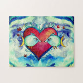 Kute Fishes & Heart Legpuzzel (Horizontaal)