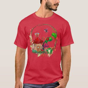 Kute flakkerende kattekern esthetische paddenstoel t-shirt