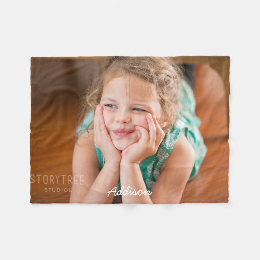 Kute fleece Blanket met foto Deken (Voorkant (Horizontaal))