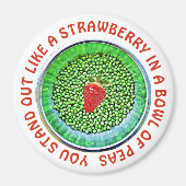 Kute Flirty Motivatie Button Magneet (Voorkant)