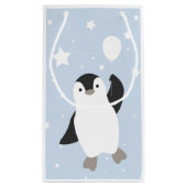 Kute Floating Penguin en ballon in sneeuw Klein Cadeauzakje (Achterkant)