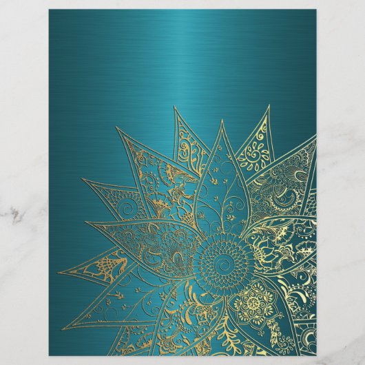 Kute flower henna hand getrokken design flyer (Voorkant)