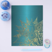 Kute flower henna hand getrokken design flyer (Enkel)