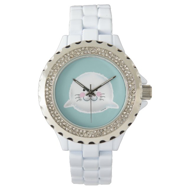 Kute fluffy baby-verzegeling horloge (Voorkant)
