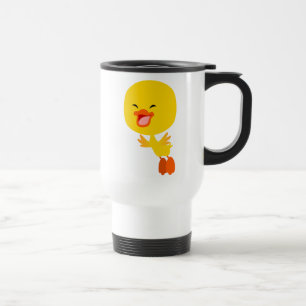 Kute Flying Cartoon Ducking Commuter Mok