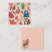 Kute Forest Animals Notitiekaartje (Voorkant / Achterkant)