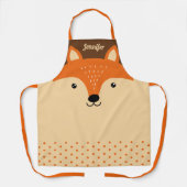 Kute Fox Face Personalized Name All-Over Print Schort (Voorkant)
