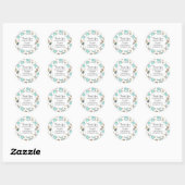 Kute Fruit Pattern Summery Line Drawing Birthday Ronde Sticker (Vel)