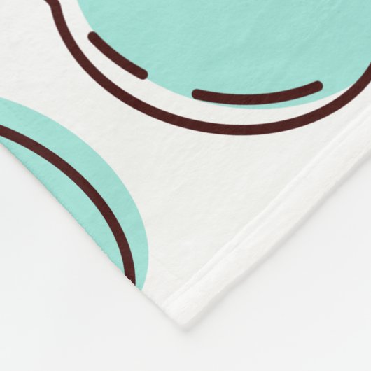 Kute Fruit Pattern Summery Line Tekening Monogram Fleece Deken (Hoek)