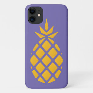 Kute fruitig Oranje en Paarse ananas iPhone 11 Hoesje