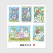 KUTE FUNNY ROOSTERS, CHICKENS EN HENS STICKER (Vel)