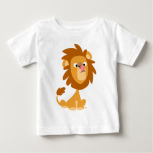 Kute Gekke Cartoon Lion! Baby T-Shirt