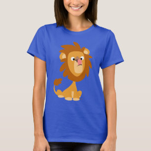 Kute Gekke Cartoon Lion! T-shirt voor dames