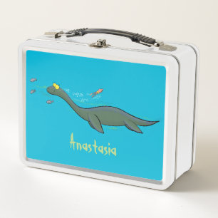 Kute, gelukkig zee monsterplesiosaur cartoon