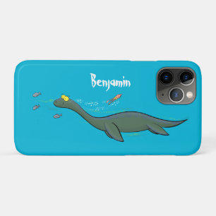 Kute, gelukkig zee monsterplesiosaur cartoon iPhone 11 pro hoesje