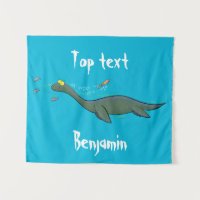 Kute, gelukkig zee monsterplesiosaur cartoon