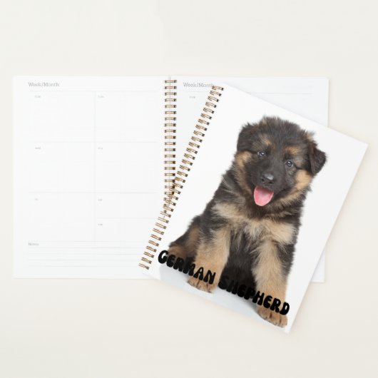 Kute German Shepherd Puppy Calendar Planner (Display)