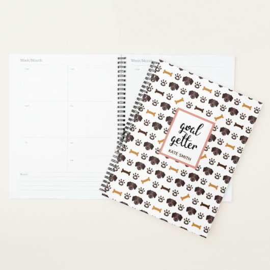 Kute German Short Haire Pointer Planner (Display)