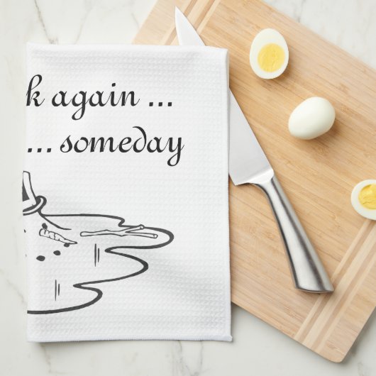 Kute gesmolten Snowman Old Silk Top White Theedoek (Quarter Fold)