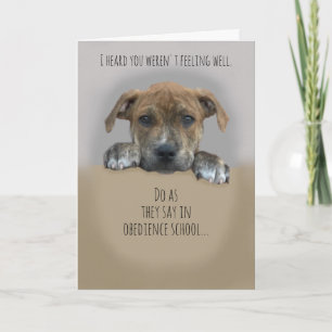 Kute Get Well Card met Puppy Kaart