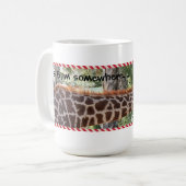 Kute Giraffe Mok, 17:00 uur ergens, lange nektijd! Koffiemok (Voorkant links)