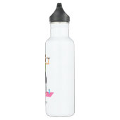 Kute Girl Lifting Weights & Persoonlijke naam Waterfles (Rechts)