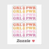 Kute Girl Power Peace Sign Sticker (Vel)
