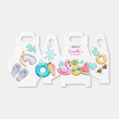 Kute Girl Summer Beach Bedankdoosjes (Uitgevouwen)