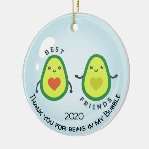 Kute Girly bedankt dat je in mijn steunbubbels ben Keramisch Ornament