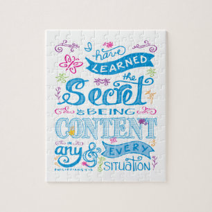 Kute Girly Christelijke Bijbel Verse Handgeschreve Legpuzzel