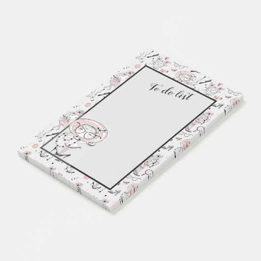 Kute Girly Dress omhoog Post-it® Notes (Schuin)