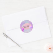 Kute Girly Modern, holografische broodbakkerij Ronde Sticker (Envelop)