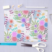 Kute Girly Pastel Flowers and Leaves Pattern Tissuepapier (Craft)