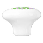 Kute glimlach Butterfly Monogram Keramische Knop (Zijkant)