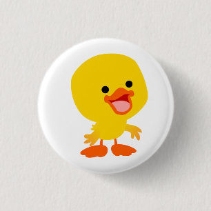 Kute glimlach Cartoon Ducking Button Badge
