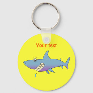 Kute glimlach Cartoon Shark  Sjabloon Sleutelhanger