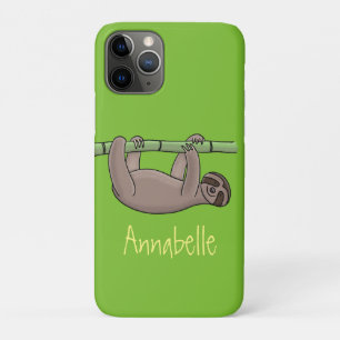 Kute glimlach op bamboe cartoon afbeelding iPhone 11 pro hoesje