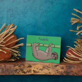 Kute glimlach op bamboe cartoon afbeelding fotoplaat (Zijkant)