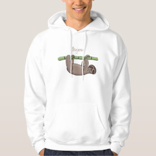Kute glimlach op bamboe cartoon afbeelding hoodie